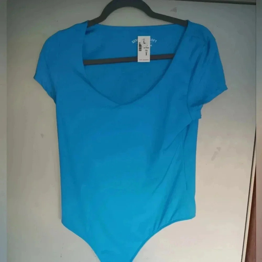 Areopostale,  Woman's Body suit, Large, Sky blue,